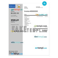 Life Storage fake Invoice Word and PDF template