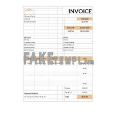 Monthly rent fake Invoice Word and PDF template