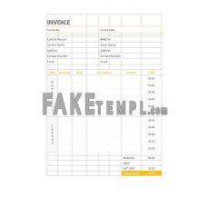 Painting fake Invoice Word and PDF template