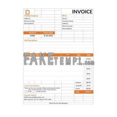 Painting Services fake Invoice Word and PDF template