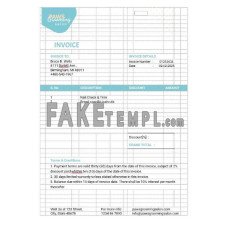 Pet Grooming fake Invoice Word and PDF template