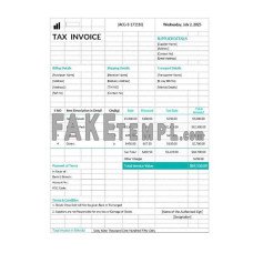 Printable Tax fake Invoice Word and PDF template