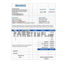 Professional Advertising Agency fake Invoice Word and PDF template