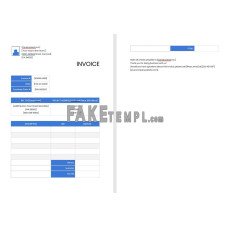 Professional Contractor fake Invoice Word and PDF template