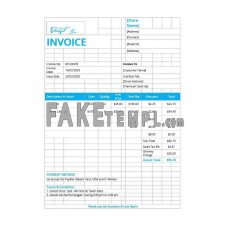 Retail Store fake Invoice Word and PDF template