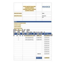 Sales fake Invoice Word and PDF template