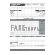 Sample Travel fake Invoice Word and PDF template