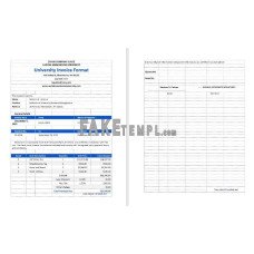 Sample University fake Invoice Word and PDF template