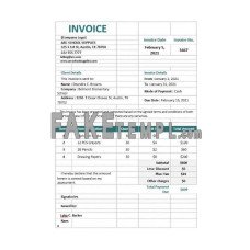 School Supply Order fake Invoice Word and PDF template