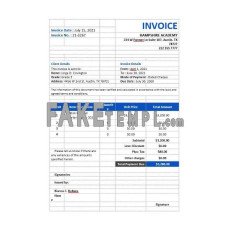 School Tuition fake Invoice Word and PDF template