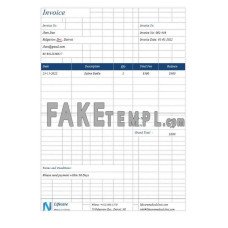 Simple Clinic fake Invoice Word and PDF template