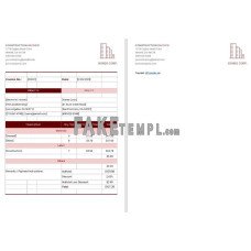 Simple Construction fake Invoice Word and PDF template