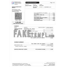 Singapore KK Hospital tax fake Invoice Word and PDF template