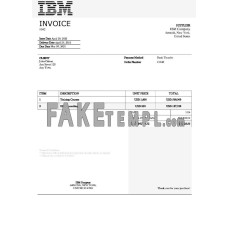 USA IBM fake Invoice Word and PDF template