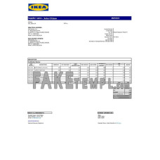 USA Ikea fake Invoice Word and PDF template