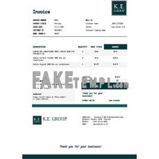 USA KE Group fake Invoice Word and PDF template