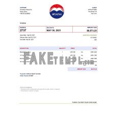 USA Moutai fake Invoice Word and PDF template