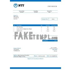 USA NTT fake Invoice Word and PDF template