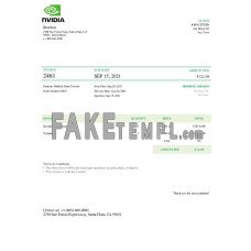 USA Nvidia fake Invoice Word and PDF template