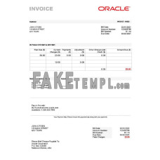 USA Oracle fake Invoice Word and PDF template