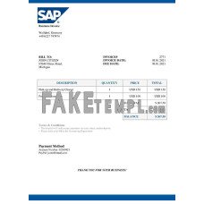 USA SAP fake Invoice Word and PDF template