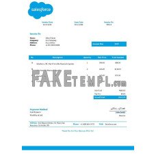 USA Salesforce fake Invoice Word and PDF template