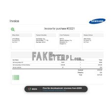 USA Samsung fake Invoice Word and PDF template