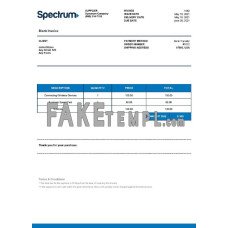 USA Spectrum fake Invoice Word and PDF template