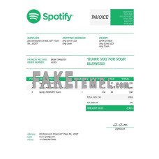 USA Spotify fake Invoice Word and PDF template