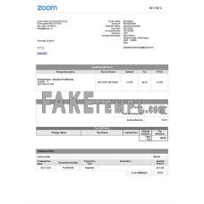 USA Zoom fake Invoice Word and PDF template