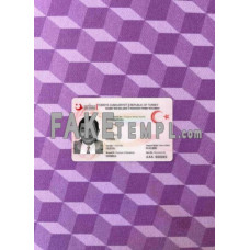 Turkey fake residence permit photoshop template PSD, scan and photo-realistic look