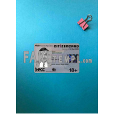 United Kingdom fake Pass CitizenCard (proof of age card) photoshop template PSD, scan and photo-realistic look