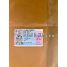 United Kingdom fake residence permit photoshop template PSD, scan and photo-realistic look version 2