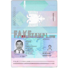 Albania fake passport photoshop template PSD