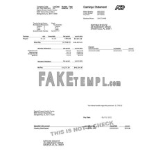 ADP fake earnings statement Word and PDF template version 2