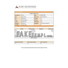 ALLSEC Building technologies fake payslip Word and PDF template