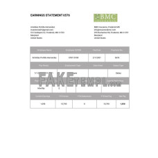 BMC INSURANCE fake earnings statement Word and PDF template