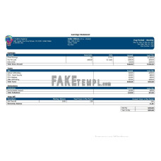 Creative company fake earning statement Word and PDF template