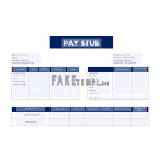 Employee fake pay stub Word and PDF template, version 6