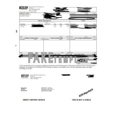 Kelly services fake pay stub Word and PDF template