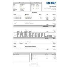 Luxottica Retail fake paystub Word and PDF template