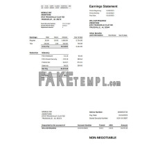 Mobile INK fake earnings statement Word and PDF template