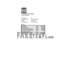 PT. Multi Kreasi Inti Persada salary fake pay stub Word and PDF template