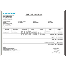 PT. XYZ elektronik fake paystub Word and PDF template