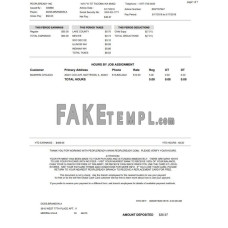 Peopleready fake pay stub Word and PDF template