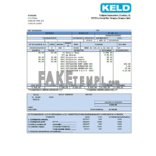 Spain Keld fake electronic company Word and PDF template