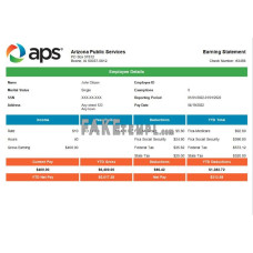 USA APS fake public services company Word and PDF template