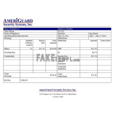 USA AmeriGuard Security Services Inc fake security company Word and PDF template