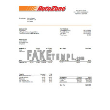 USA Auto Zone fake auto retailer company Word and PDF template