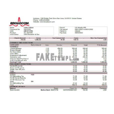 USA Broadcom fake semiconductor company Word and PDF template